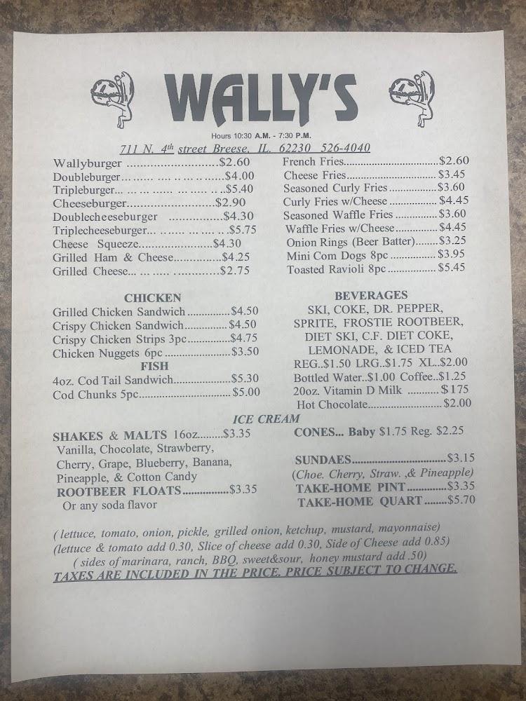 Wally's Drive-In Menu image 3